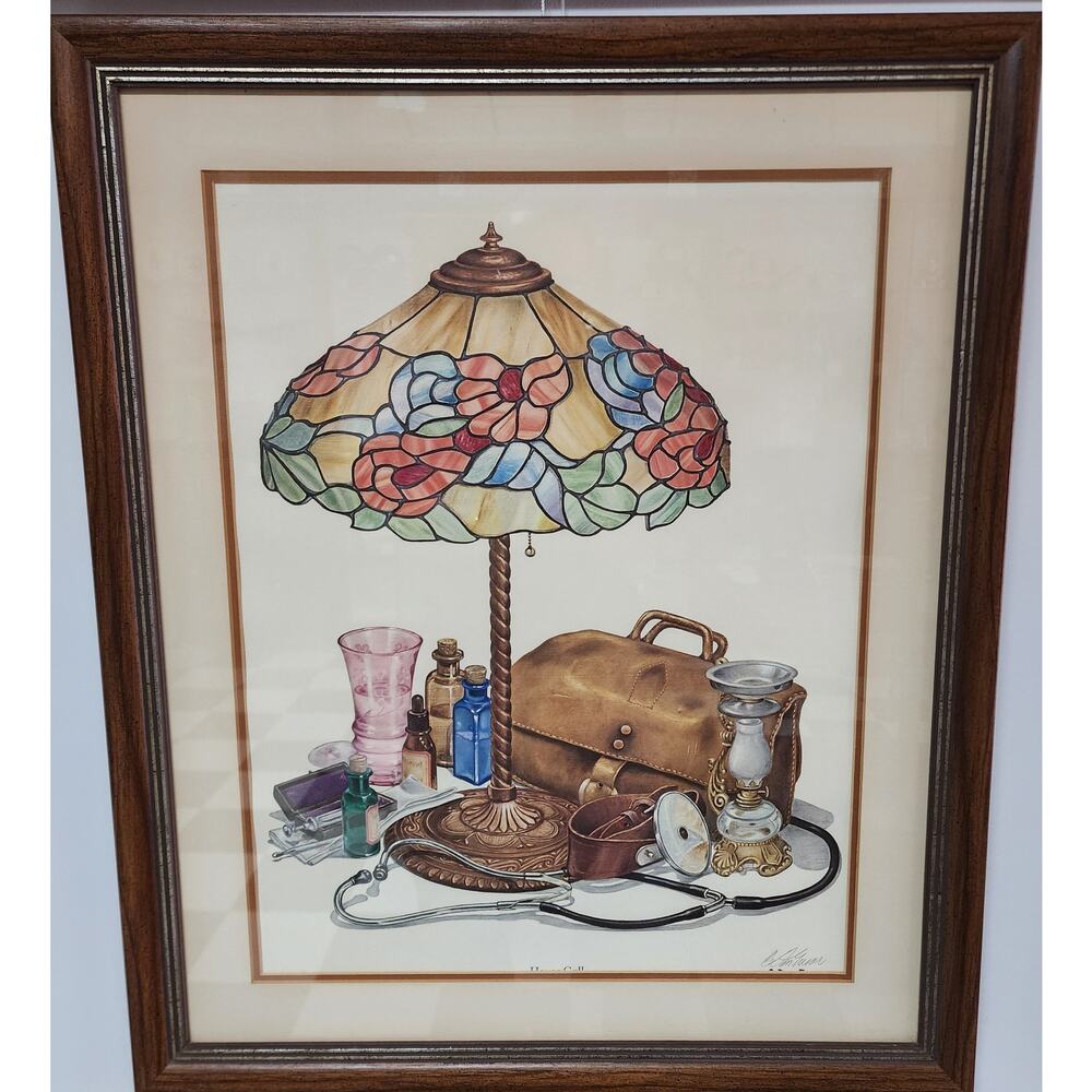 House Call Lithograph by C. Don Ensor Framed Signed w/ COA 23x28 Vintage 1976